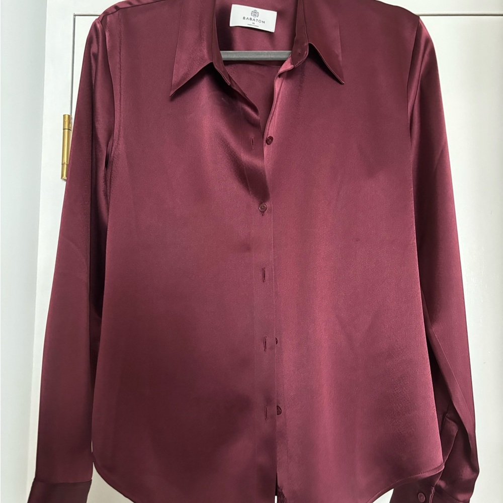 Babaton- industry satin shirt